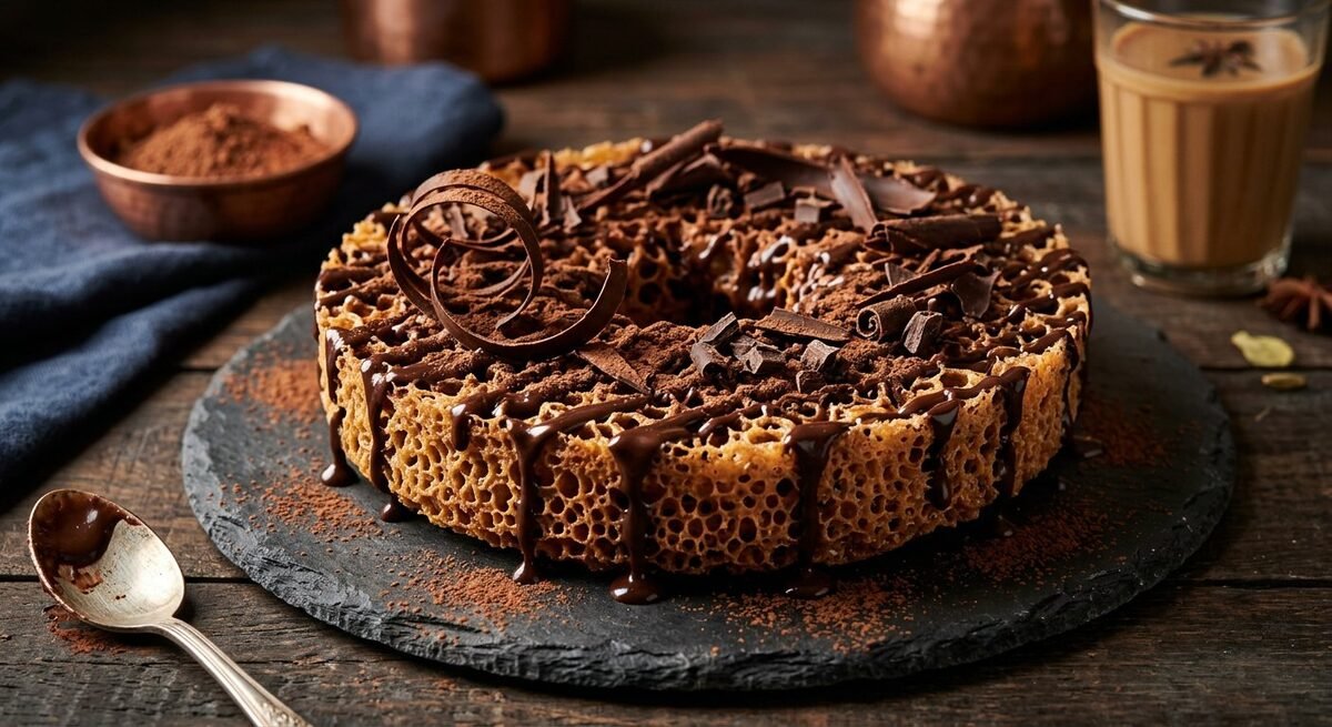 Chocolate Ghevar — fresh, authentic ghevar online at Ghevar.in