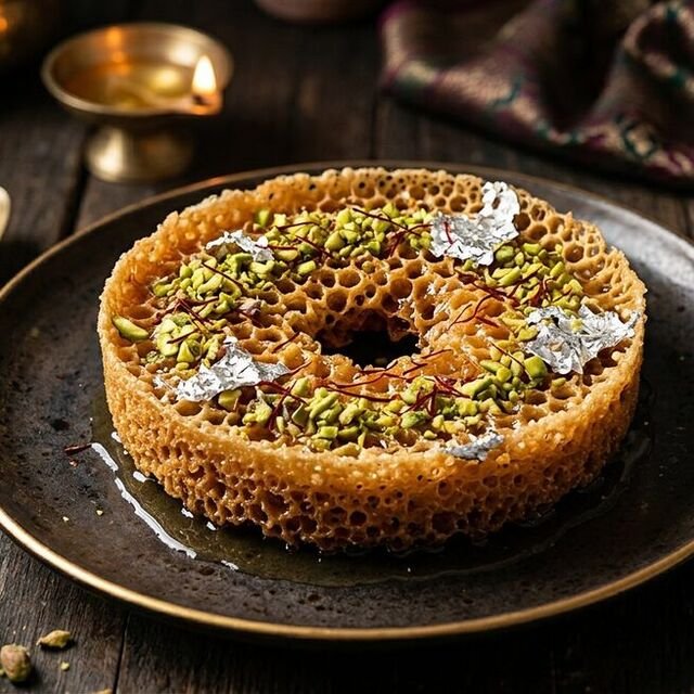 Kesar Pista Ghevar — buy online at Ghevar.in